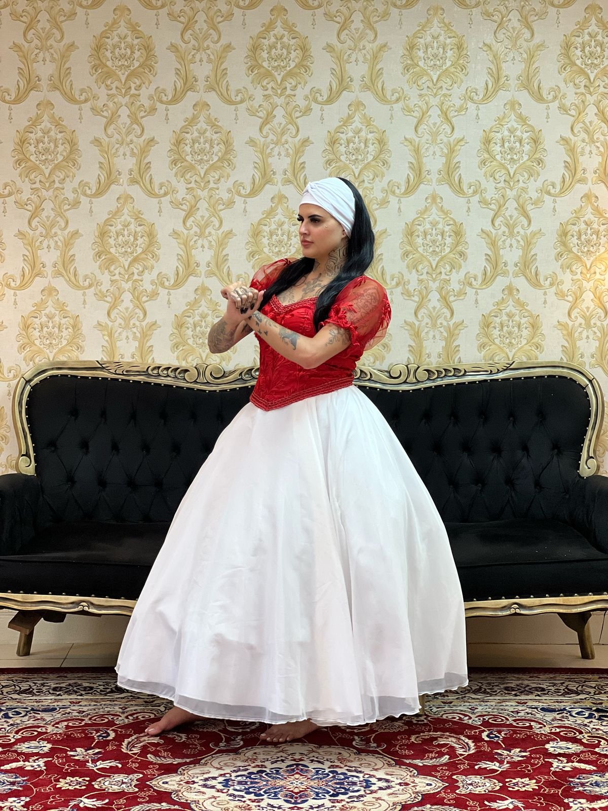 Saia Voal Longa Branca