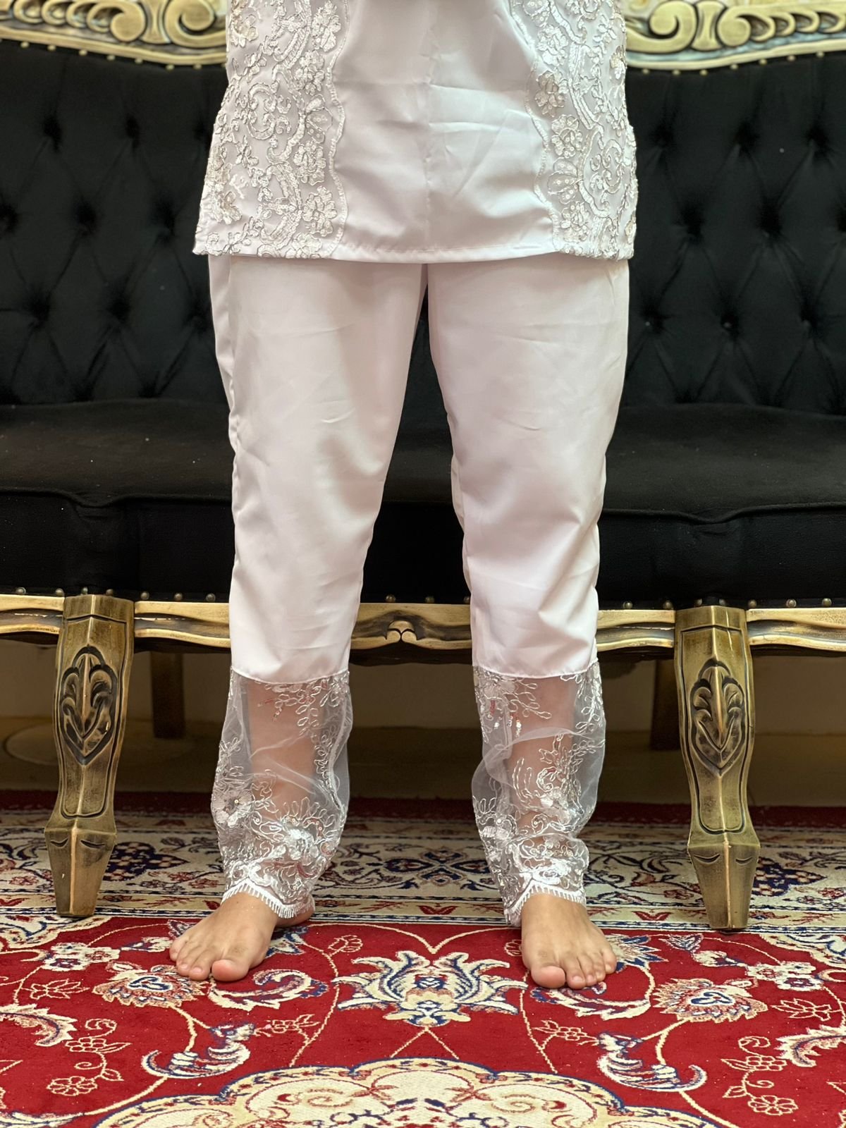 Calça Luxo Bco/Prata