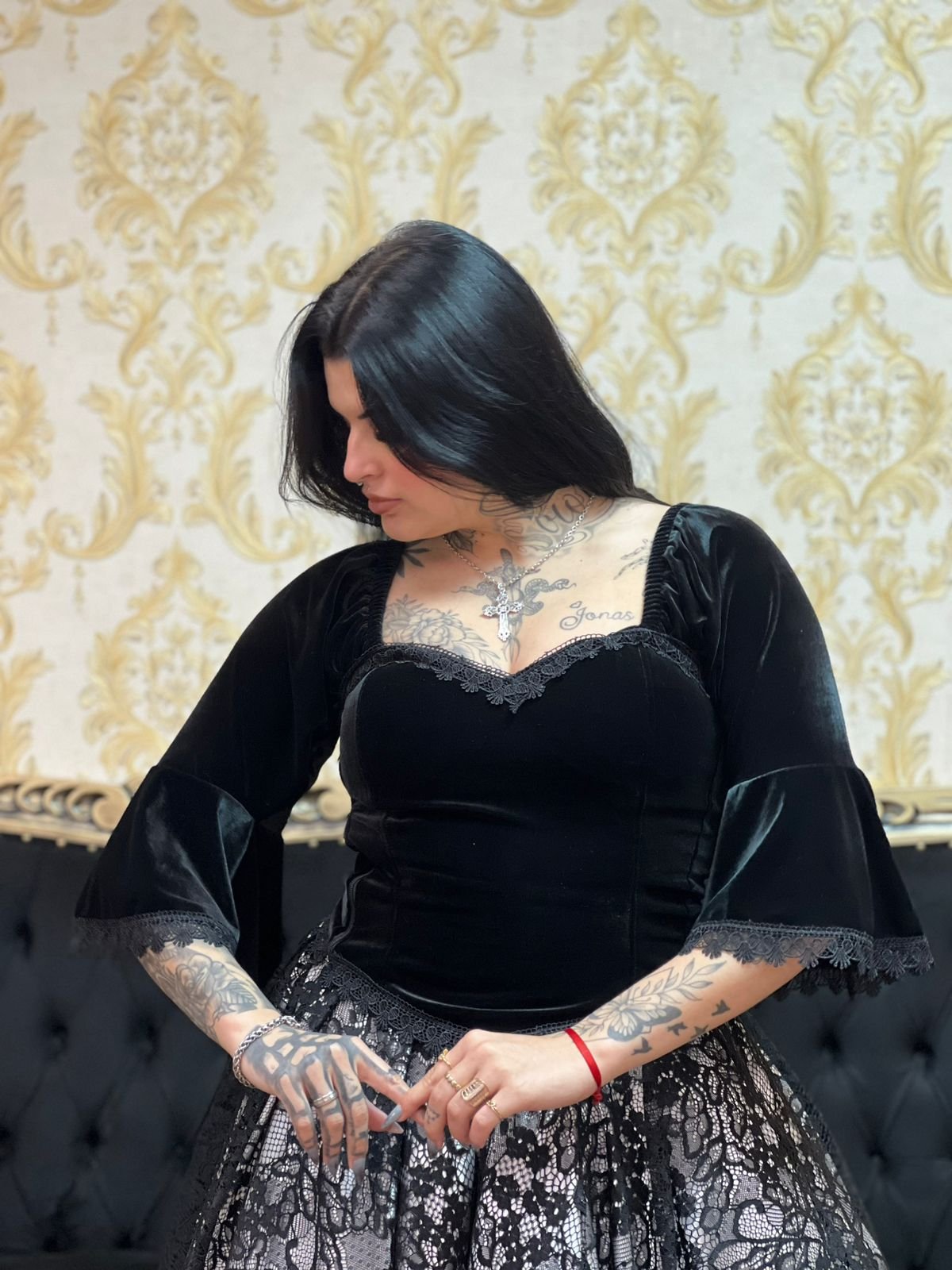 Corpete Veludo Preto