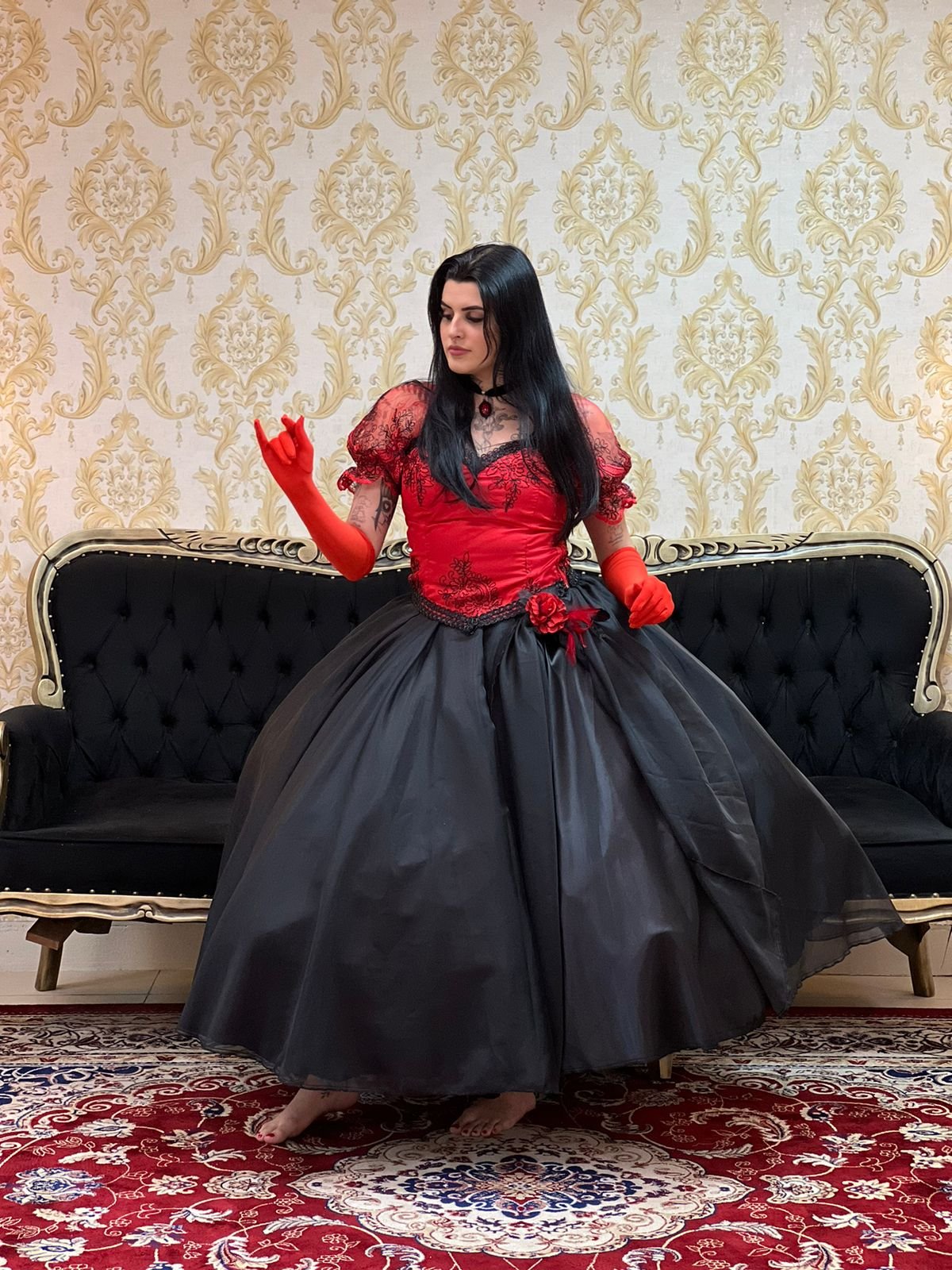 Saia Voal Longa Preta