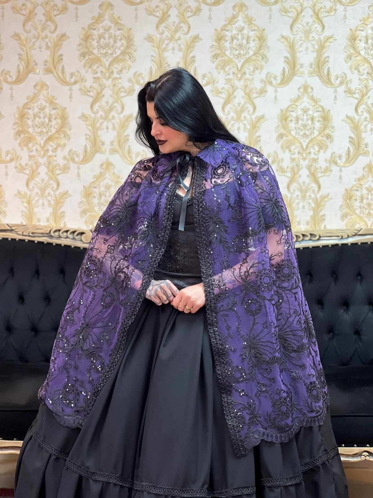 Capa Luxo Roxo/Preto