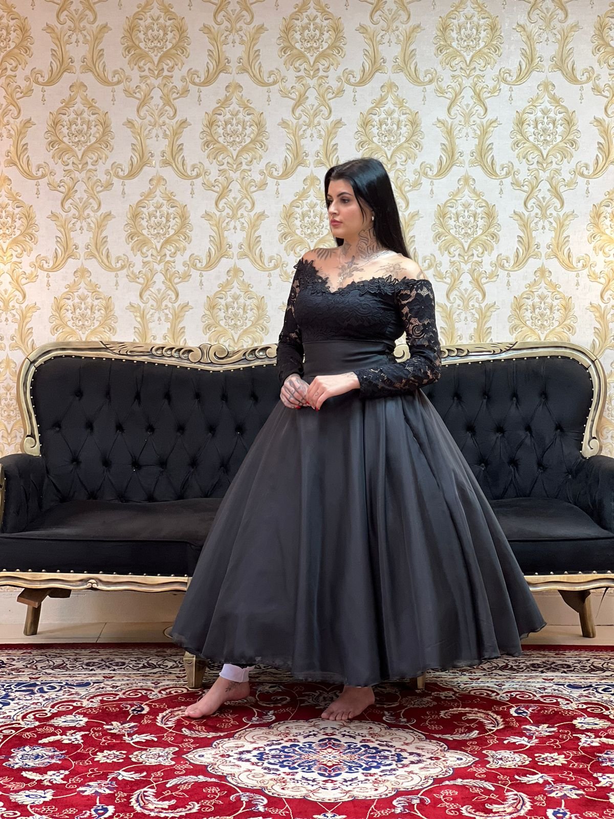 Body Manga Longa Preto