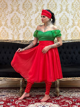 Saia Voal Curta Verm