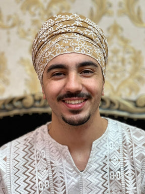 Pano Broderi Marrom/Bco