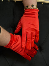 Luva Curta Cetim Vermelha