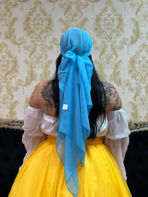 Lenço Voal Azul  Luxo Azulão