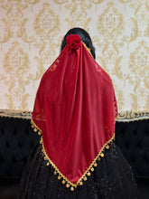 Lenço Lurex Moedas Vermelho