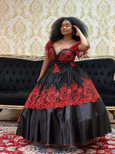 Vestido Mistérios Preto/Verm