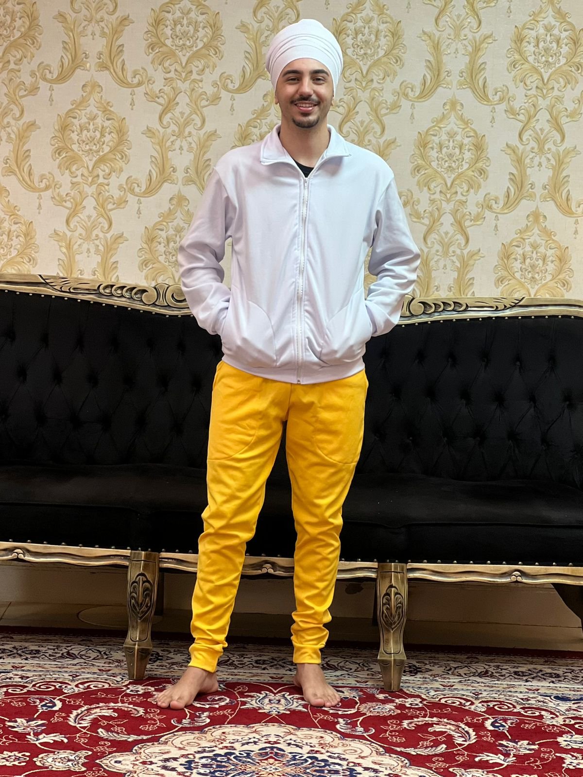 Calça Elanca Punho Amarela