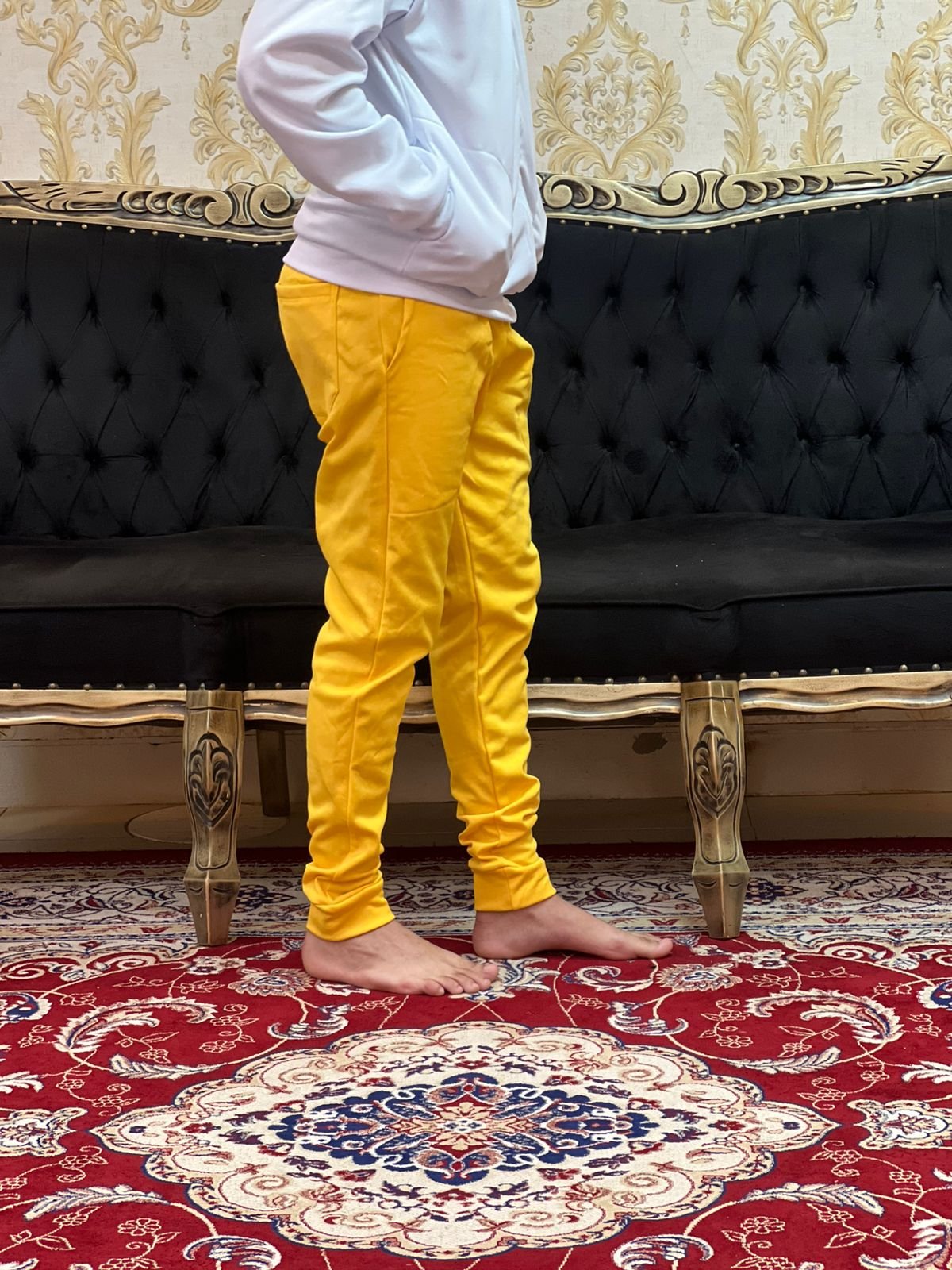 Calça Elanca Punho Amarela