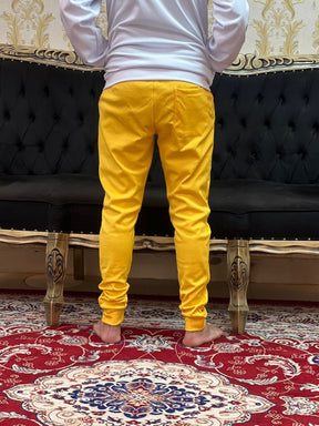 Calça Elanca Punho Amarela