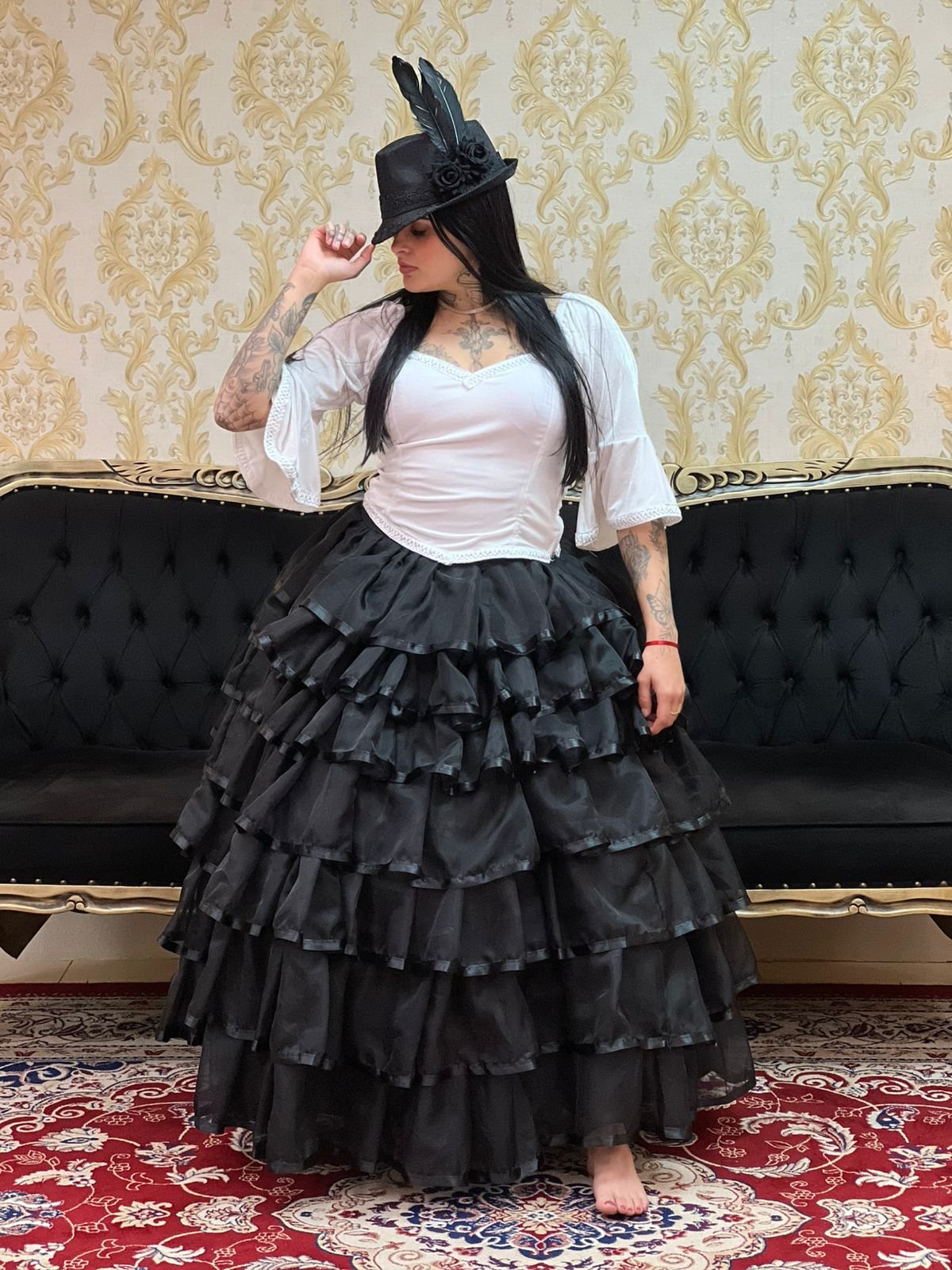 Corpete Veludo Branco