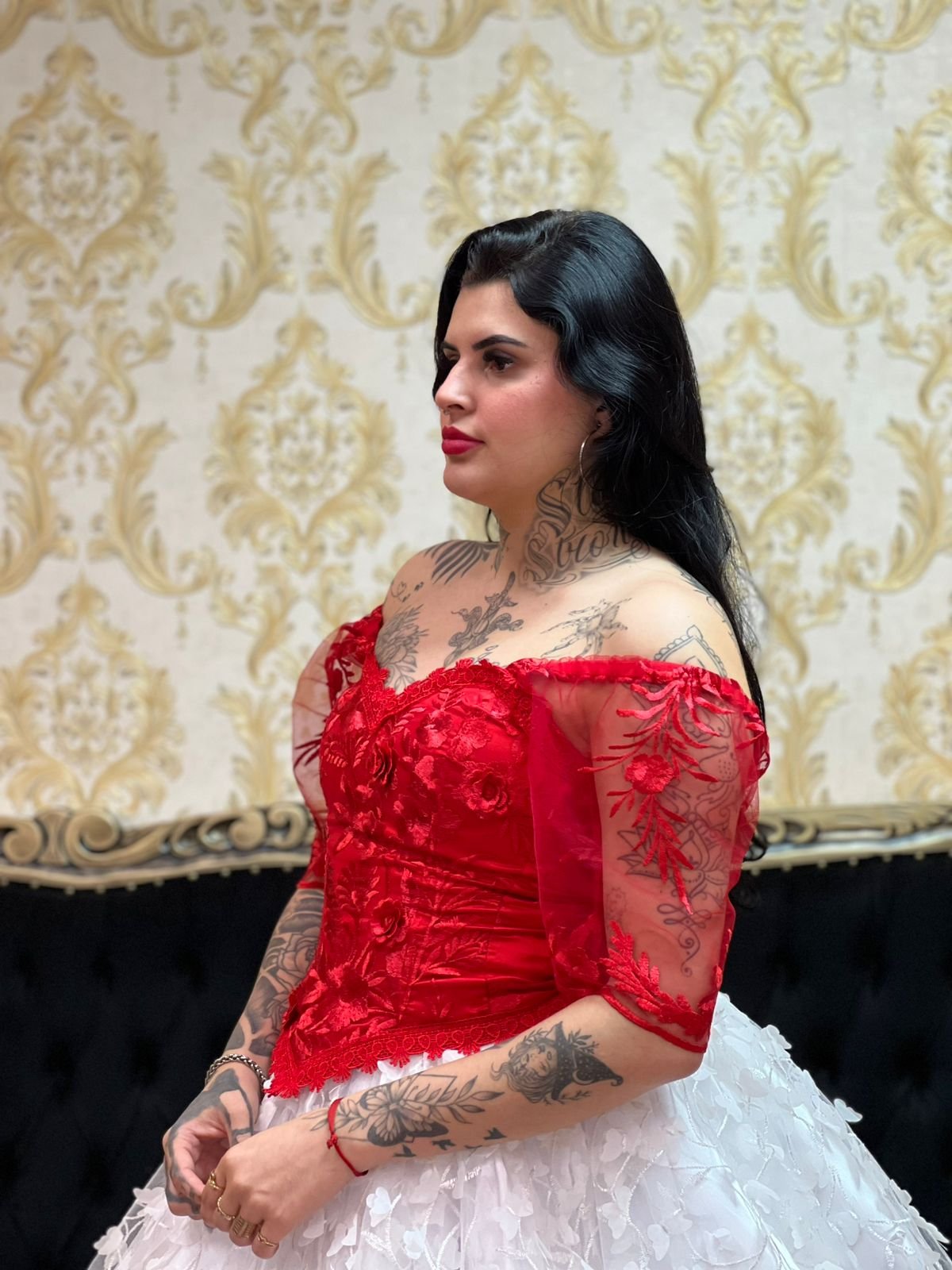 Corpete Rosas Vermelho