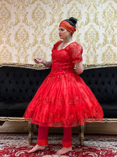 Corpete Bordado Metalic Vermelho