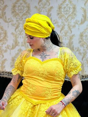 Corpete Bordado Amarelo