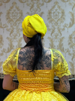 Corpete Bordado Amarelo