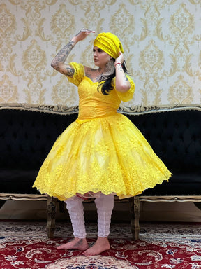 Corpete Bordado Amarelo