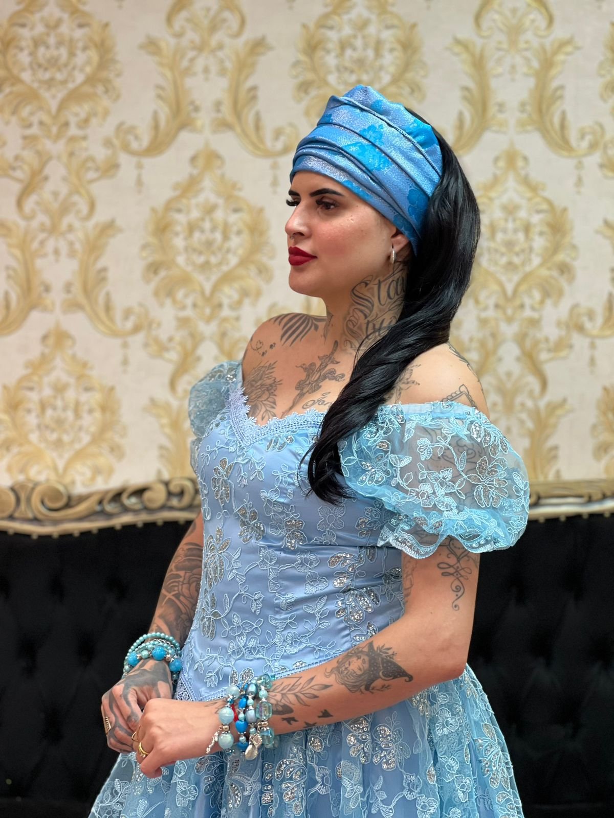 Corpete Bordado Azul