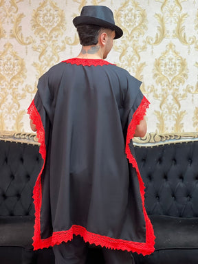 Kafta Tunica Preto/Verm