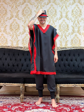 Kafta Tunica Preto/Verm