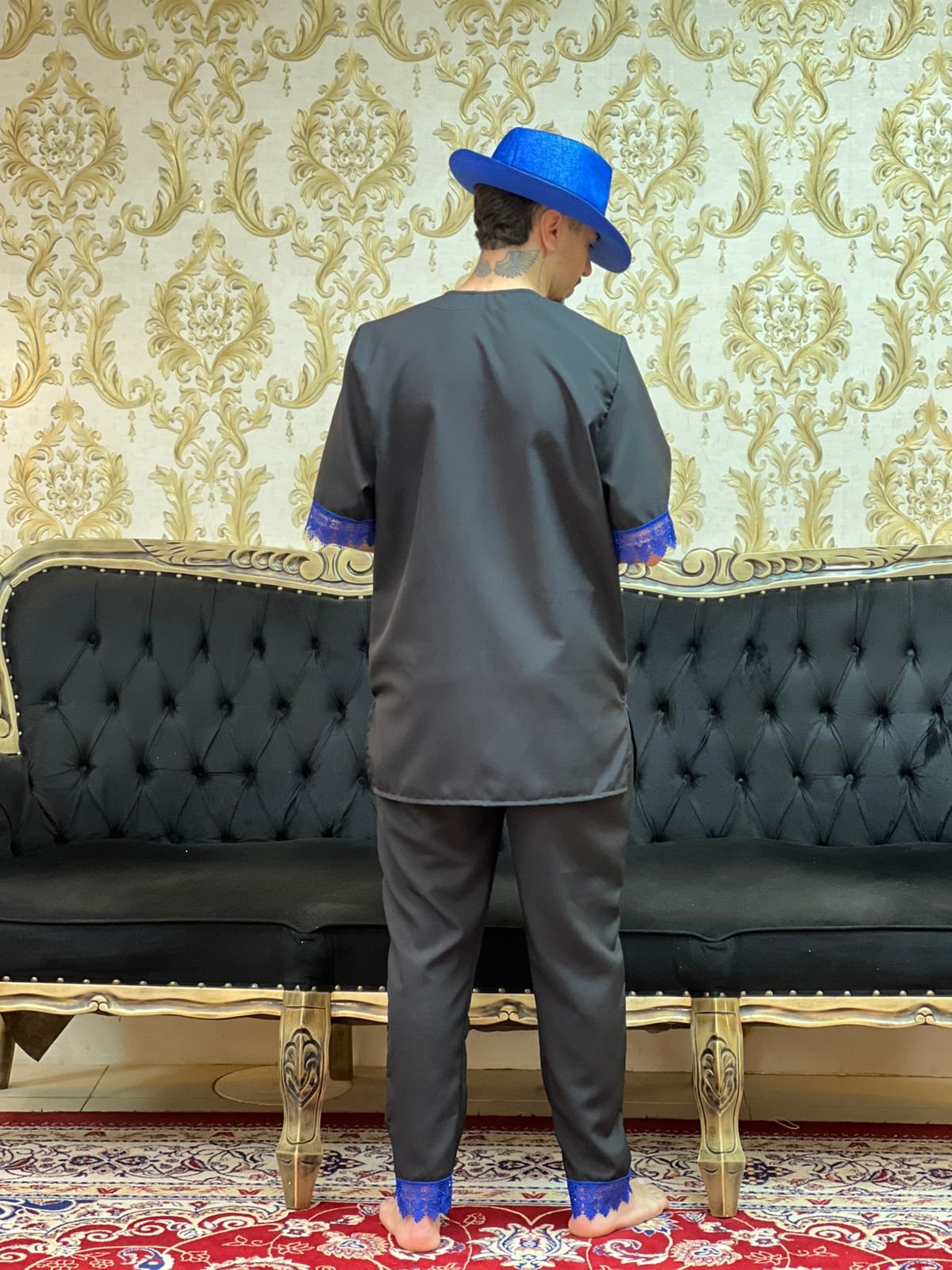 Conjunto Guipir Preto/Azul