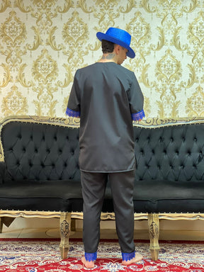 Conjunto Guipir Preto/Azul