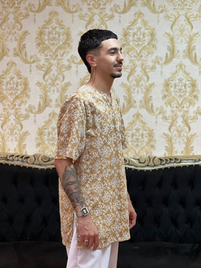 Kafta Broderi Marrom