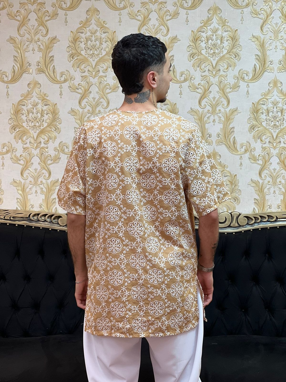 Kafta Broderi Marrom