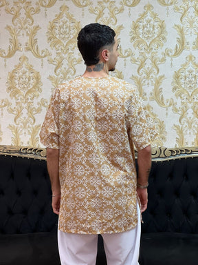 Kafta Broderi Marrom