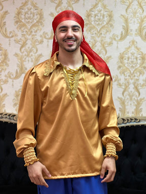 Camisa Crepe Dourada