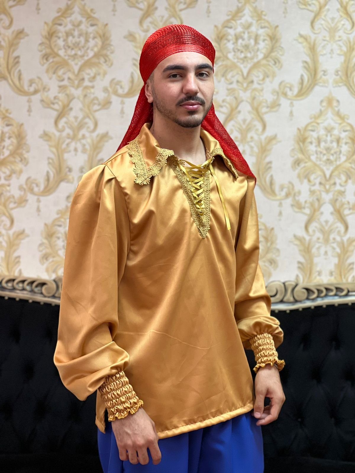 Camisa Crepe Dourada