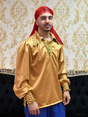 Camisa Crepe Dourada