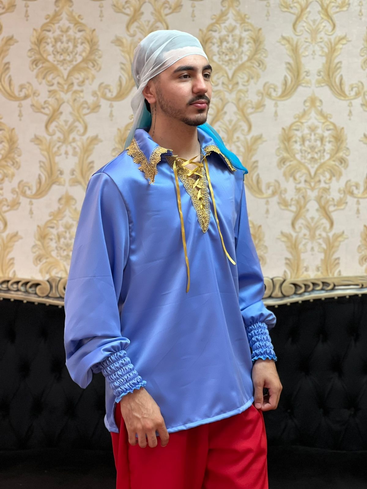 Camisa Crepe Azul/Dou