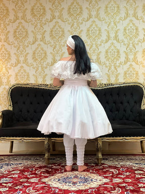 Saia Voal Curta Branca