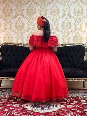 Saia Voal Longa Vermelha