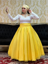 Saia Voal Longa Amarela