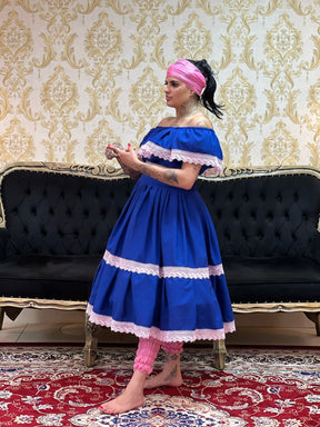 Conjunto Guipir Fem Azulão/Rosa