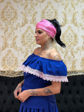 Conjunto Guipir Fem Azulão/Rosa