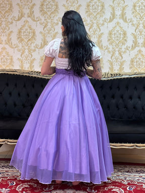 Saia Voal Longa Lilas