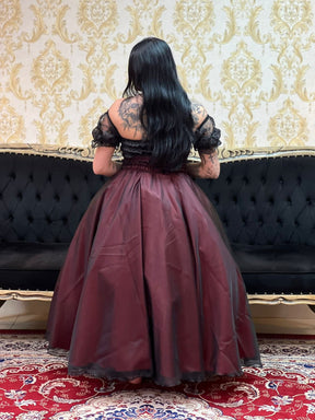 Saia Voal Longa Verm/Pto