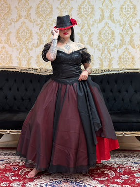 Saia Voal Longa Verm/Pto