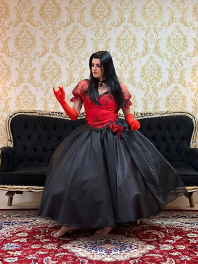 Saia Voal Longa Preta