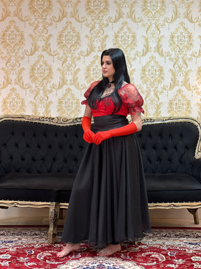 Saia Voal Longa Preta