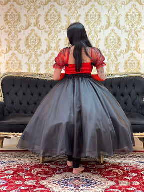 Saia Voal Longa Preta