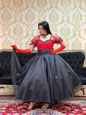 Saia Voal Longa Preta