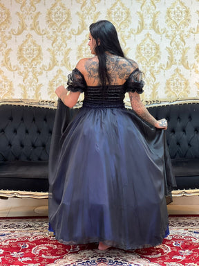 Saia Voal Longa Azulão/Pto