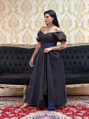 Saia Voal Longa Azulão/Pto