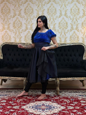 Saia Voal Curta Azulão/Pto