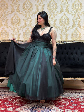 Saia Voal Longa Verde/Pto