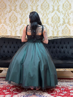 Saia Voal Longa Verde/Pto